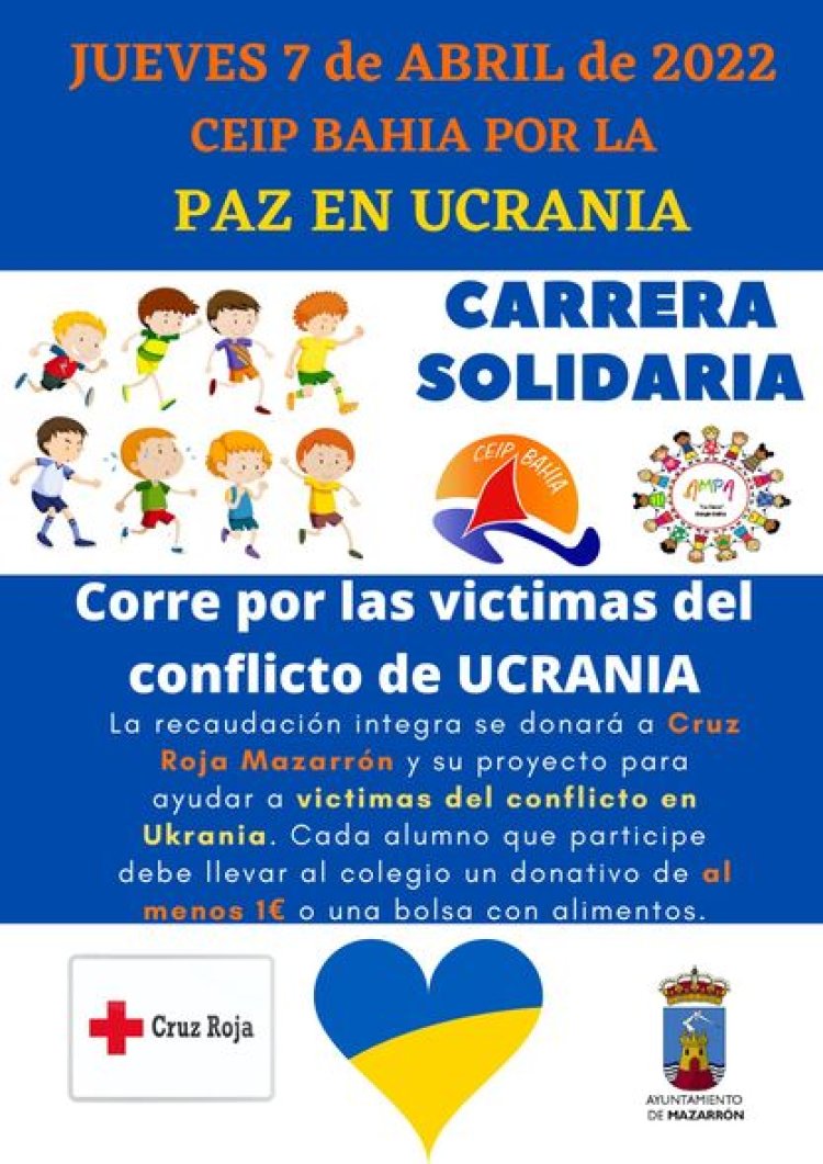 LOS ALUMNOS DEL CEIP BAHÍA CORREN POR LA PAZ EN UCRANIA