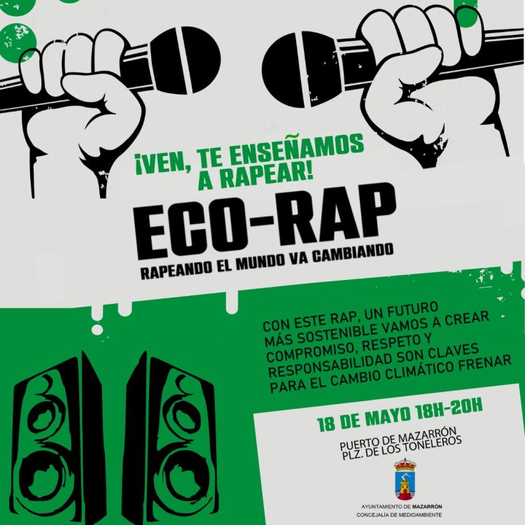 ¿Celebraste ayer el día mundial del reciclaje? Hoy tienes la oportunidad en el ECO-RAP en la Plaza Toneleros de Puerto de Mazarrón de 18:00 a 20:00!