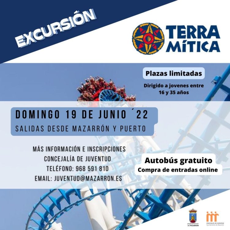 La Concejalía de Juventud organiza una excursión al parque temático Terra Mítica