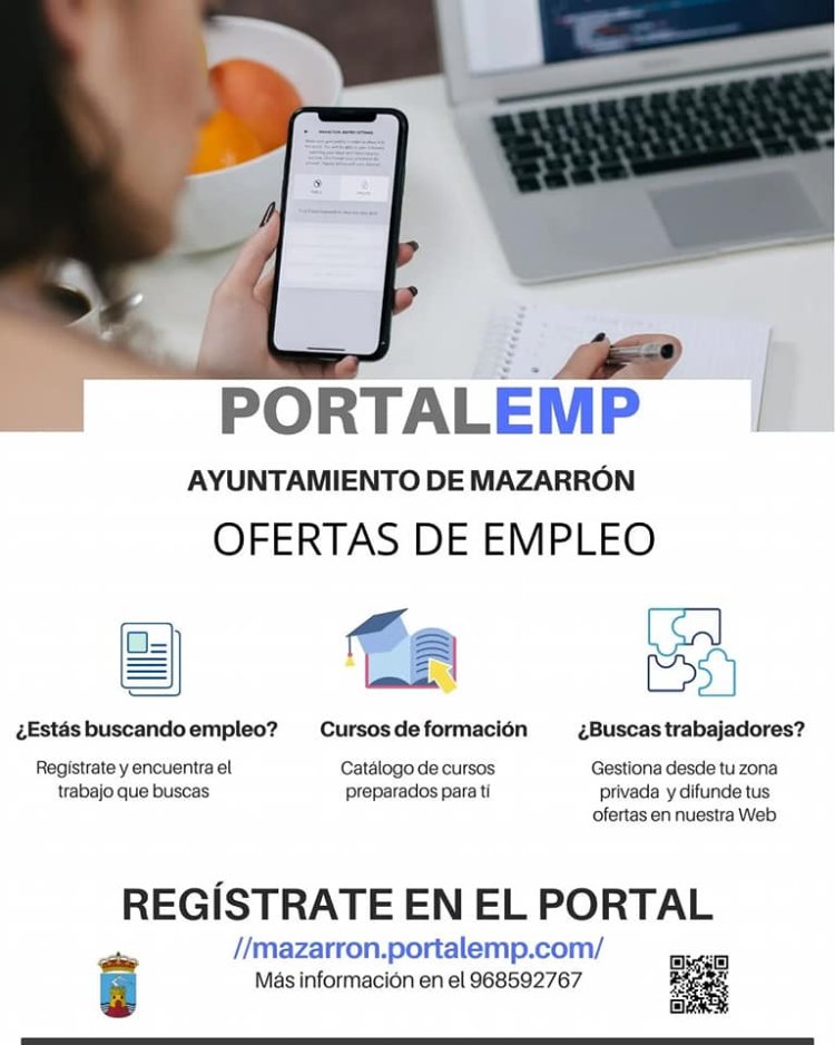 OFERTAS DE EMPLEO ACTIVAS EN PORTALEMP, PORTAL DE EMPLEO DEL AYUNTAMIENTO DE MAZARRÓN