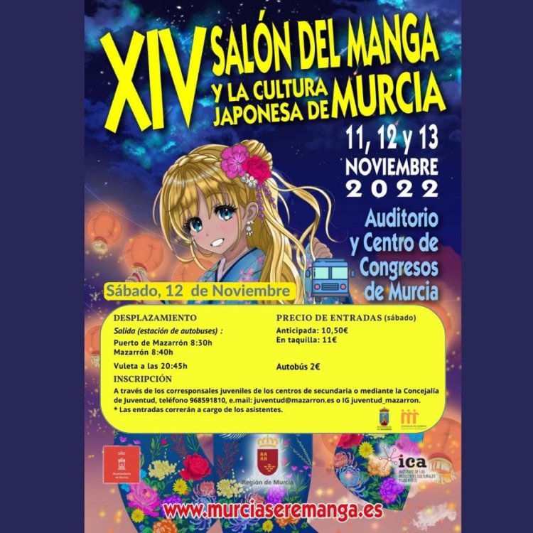 La Concejalía de juventud pone a disposición de los jóvenes el transporte para que puedan disfrutar de una nueva edición del Salón del Manga y la Cultura Japonesa de Murcia