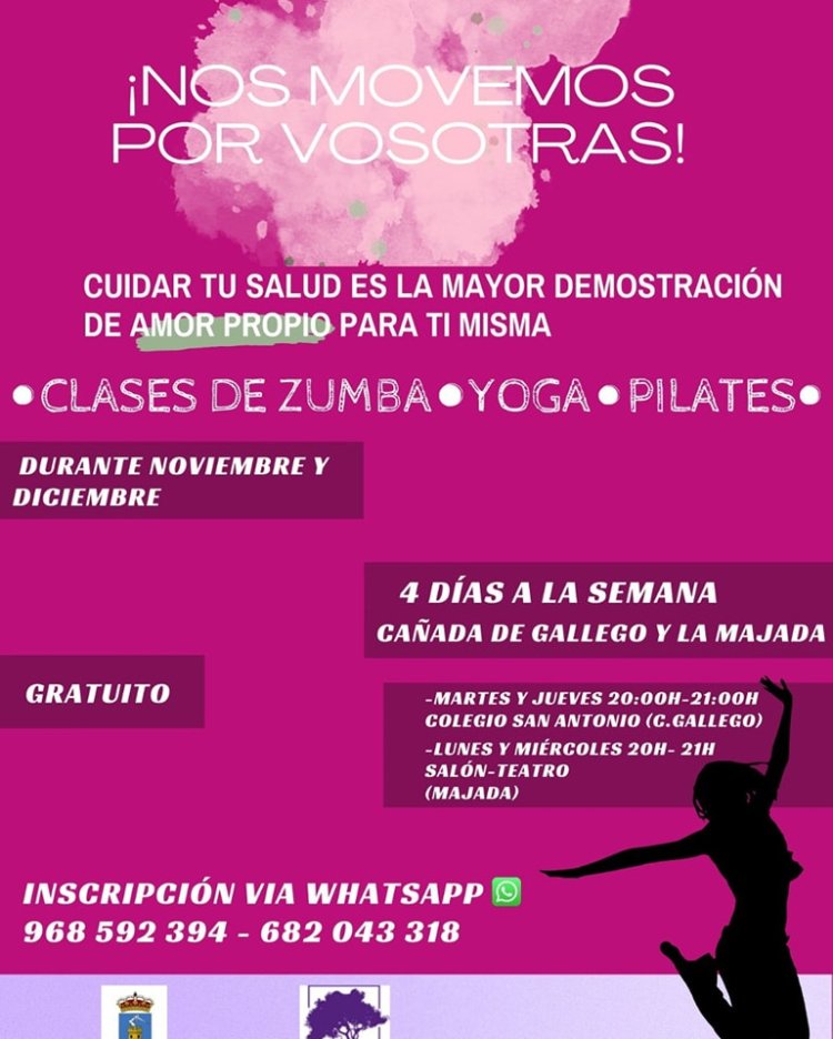 'NOS MOVEMOS POR VOSOTRAS!. La Concejalía de Igualdad organiza estas actividades deportivas con el objetivo de cuidar la salud física y mental de las participantes.