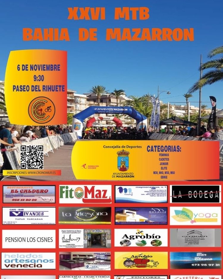 EL CLUB CICLISTA 9 Y MEDIA PRESENTA SU PRUEBA XXVI MTB BAHÍA DE MAZARRÓN