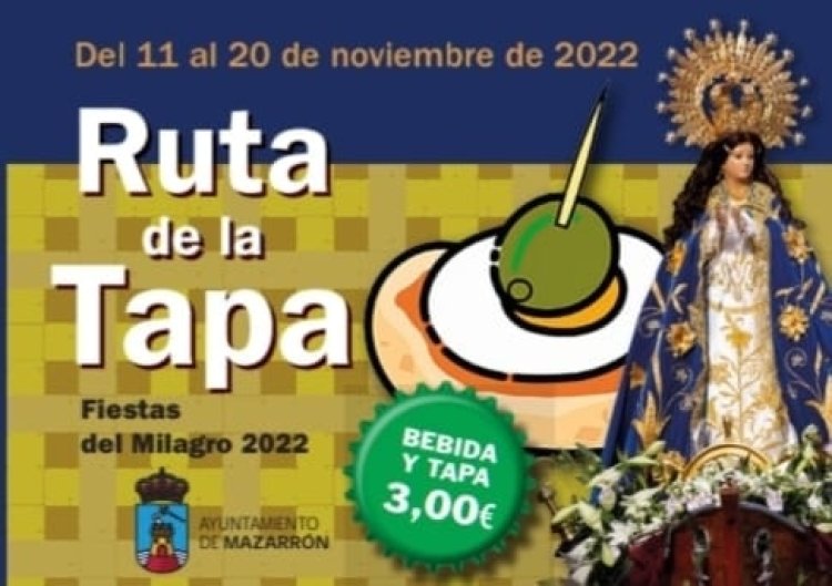 MAZARRON: RUTA DE LA TAPA DE LAS FIESTAS DEL MILAGRO 2022