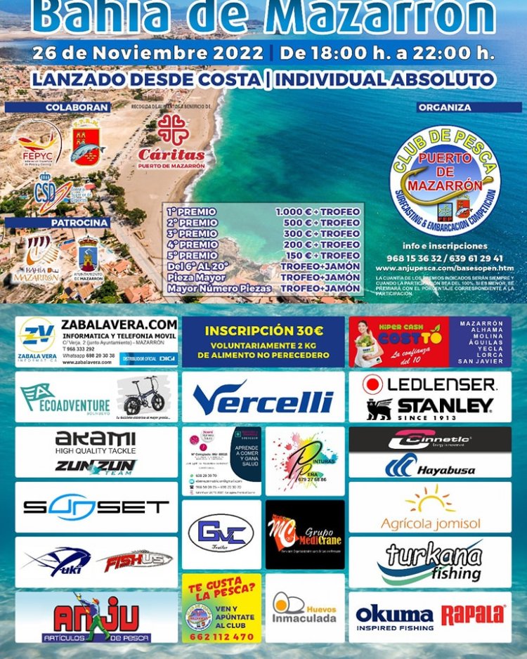 XVI OPEN NACIONAL DE PESCA BAHÍA DE MAZARRÓN