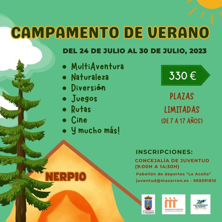 MAZARRON: JUVENTUD I Vuelve el Campamento de verano a las Nogueras de Nerpio!