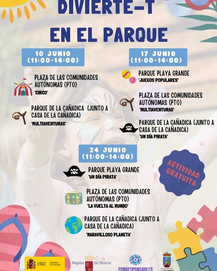 LA CONCEJALÍA DE IGUALDAD ORGANIZA ACTIVIDADES DE CONCILIACIÓN “DIVIERTE-T EN EL PARQUE