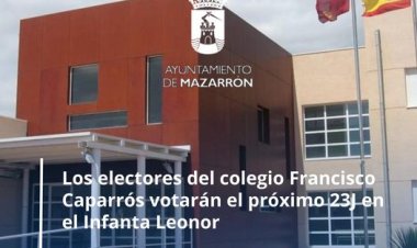 Los electores del colegio Francisco Caparrós ejercerán su derecho a voto el próximo 23J en el  Infante Leonor.
