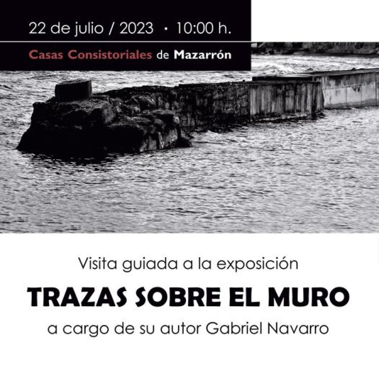 VISITA GUIADA MAZARRON:  Gabriel Navarro, autor de la exposición 'Trazos sobre el muro' que puede disfrutarse estos días en las Casas Consistoriales, ofrecerá el próximo sábado 22 de julio una visita guiada a las  10:00 horas.