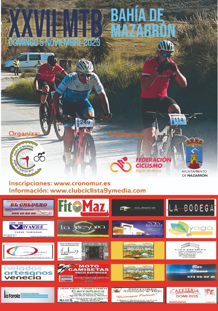 Llega la XXVII marcha MTB Bahía de Mazarrón, emoción y desafío para los amantes del ciclismo de montaña en la Región