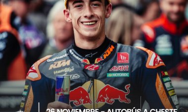 El Ayuntamiento de Mazarrón te lleva a Cheste (Valencia) para apoyar a nuestro campeón Pedro Acosta en su última carrera de la temporada.