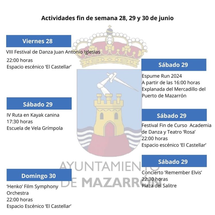 Ayuntamiento de Mazarrón: ¿Buscas planes para el fin de semana?