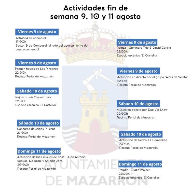 ¿Buscas planes para el fin de semana?