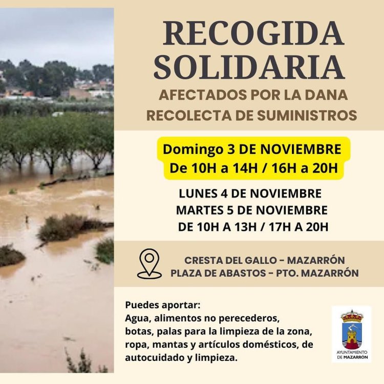 Seguimos con la recogida solidaria para los municipios afectados por la DANA.