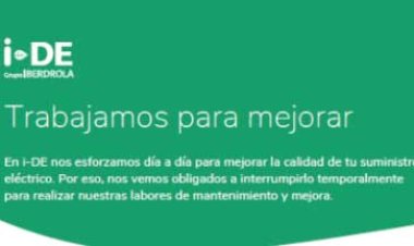 IBERDROLA: Para efectuar trabajos de ampliación y mantenimiento de nuestras instalaciones, les informamos que se va a interrumpir el suministro de energía eléctrica a las calles siguientes y durante los periodos comprendidos entre los horarios que se indican.
