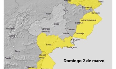 Meteorología vuelve a situar hoy en aviso amarillo por lluvias varias zonas de la Región