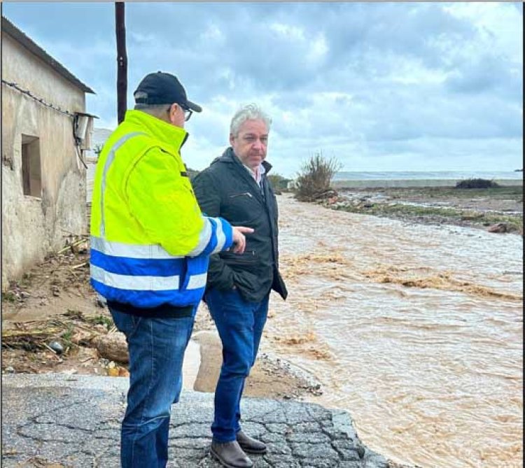 El alcalde, Ginés Campillo, reclama mayor inversión en infraestructuras hídricas, tras los daños causados en las últimas lluvias