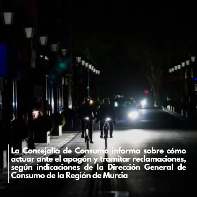 Desde la Concejalía de Consumo se informa a todos los afectados por el apagón