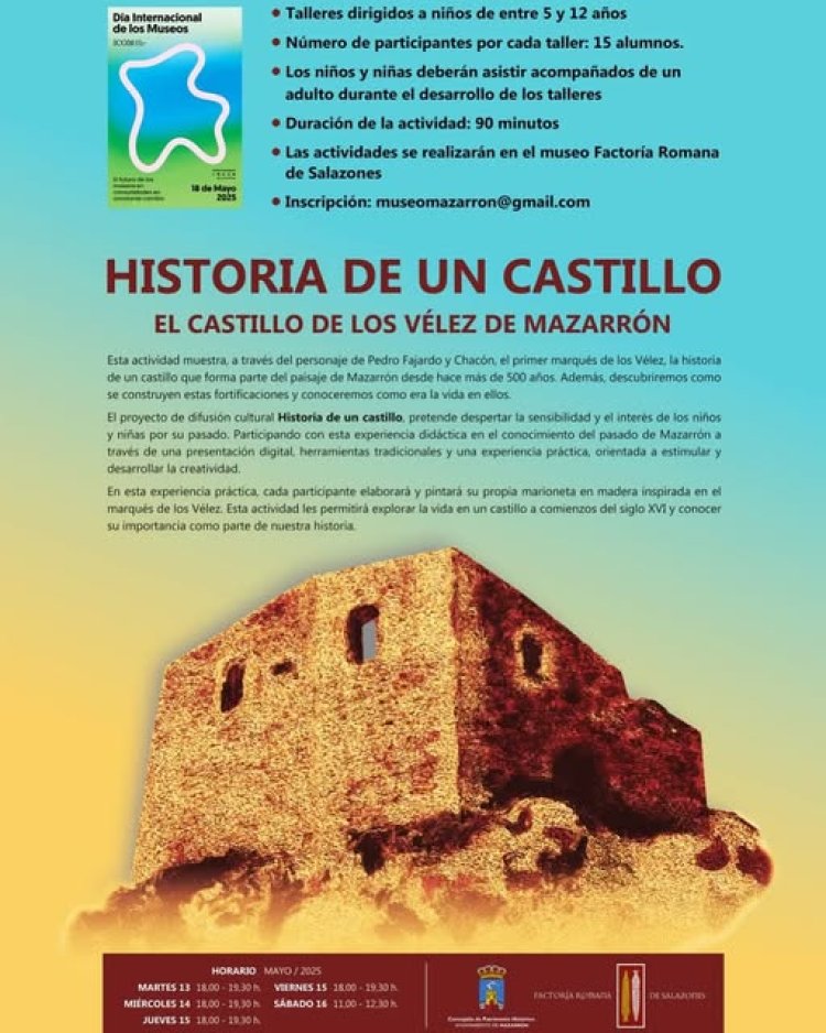 Del 13 al 17 de mayo, con motivo del Día Internacional de los Museos, a través de la Concejalía de Patrimonio Histórico, se ha organizado una semana de actividades didácticas en el Museo Arqueológico Factoría Romana de Salazones.