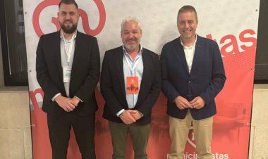 El alcalde de Mazarrón y secretario general de Unión Municipalista, Ginés Campillo, junto con los concejales, Jorge Durán y Juan Carlos López, han asistido a la Segunda Convención Municipalista Estatal.