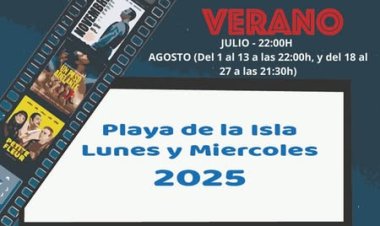 Andrés Aznar, concejal de turismo, ha presentado esta mañana el tradicional Cine de Verano de Playa de La Isla.