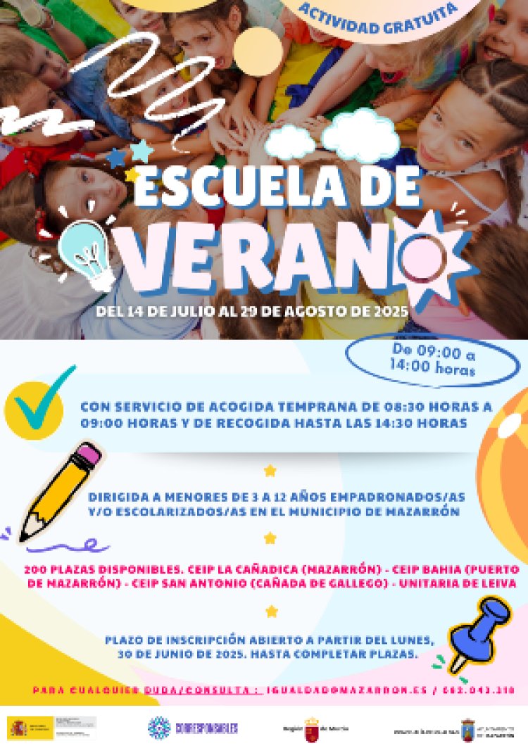 Abierto el plazo de inscripción para la Escuela de Verano 2025