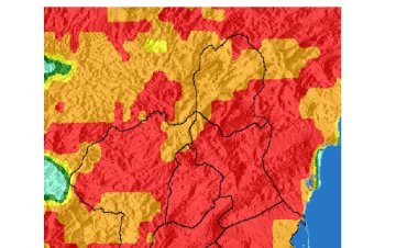 Nivel de riesgo de incendio forestal previsto para hoy martes EXTREMO en casi toda la Región de Murcia