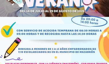 ¡Inscripciones abiertas para la Escuela de Verano Mazarrón 2025!