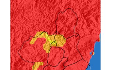 El nivel de riesgo de incendio forestal previsto para hoy domingo es EXTREMO en toda la Región de Murcia.