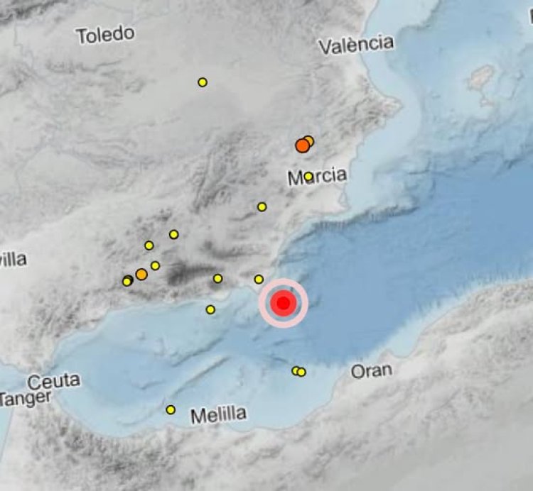 Terremoto en Almería: se registra un seísmo de magnitud de 5,5 en la provincia, se ha hecho notar en la Región de Murcia.