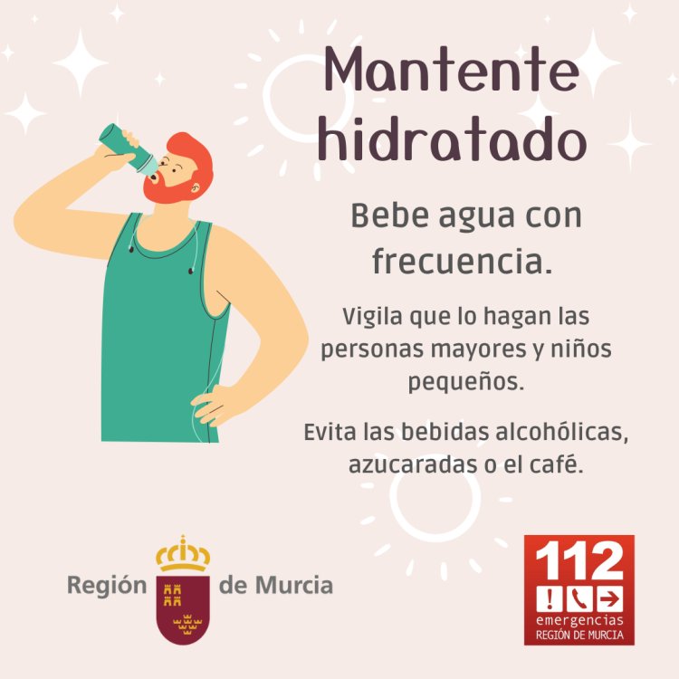 Las autoridades sanitarias advierten de riesgo para la salud por el calor hoy en toda la Región de Murcia