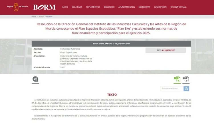 Últimos días para que los ayuntamientos se adhieran y los artistas plásticos presenten sus proyectos al Plan de Espacios Expositivos
