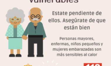 Las autoridades sanitarias advierten del riesgo para la salud por el calor hoy 7 de agosto en la Región de Murcia.