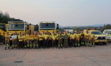Los efectivos de la Región de Murcia concluyen su misión en los incendios forestales de Cáceres