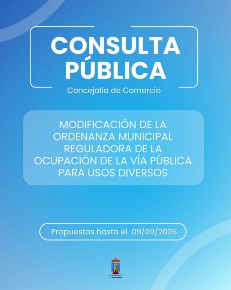 Modificación de una ordenanza de usos de la vía pública