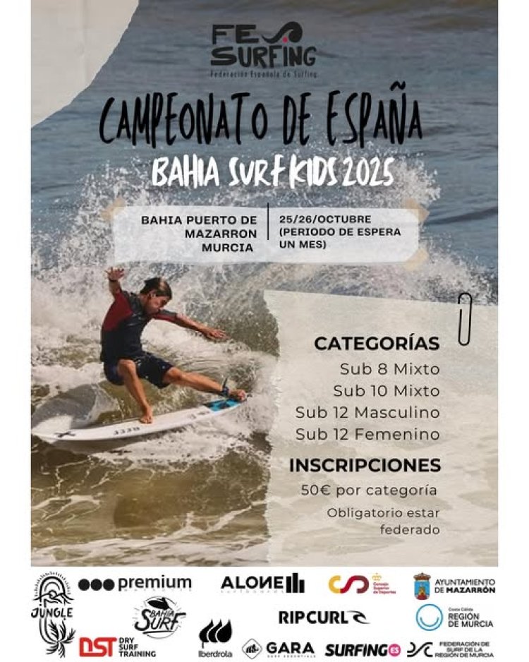 ¡Llega el Campeonato de España Bahía Surf Kids 2025!