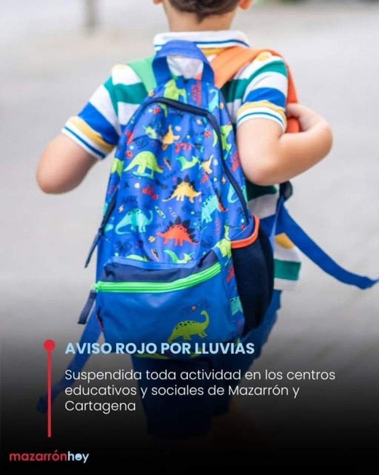 ÚLTIMAHORA | Activado el aviso rojo por lluvias en Mazarrón y en la Comarca del Campo de Cartagena