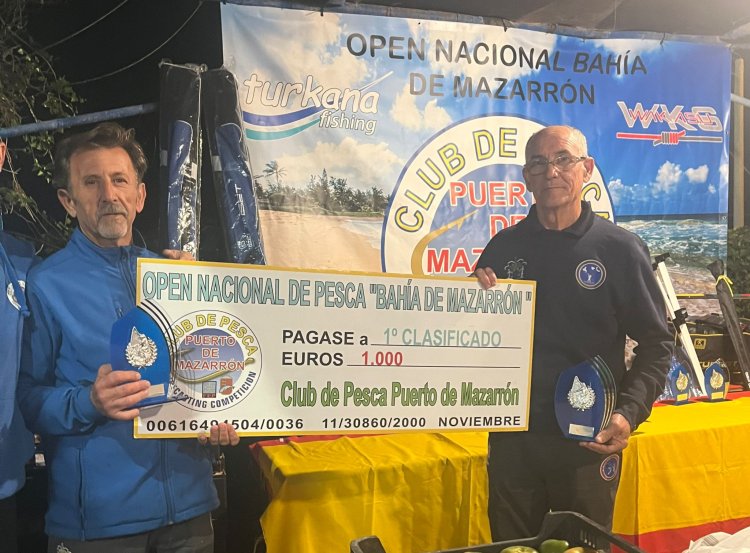Jesús Rodríguez y José Antonio Fernández, de Melilla, se coronan campeones del XIX Open Nacional de Pesca Bahía de Mazarrón