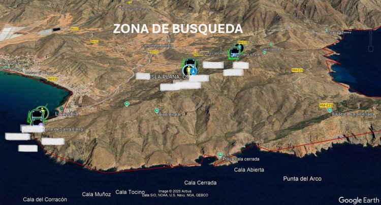 Servicios de emergencia coordinan la búsqueda de dos senderistas en Cartagena