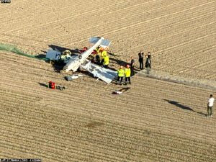 Servicios de emergencia no han podido salvar la vida del piloto tras un accidente aéreo en La Ñorica, Totana.