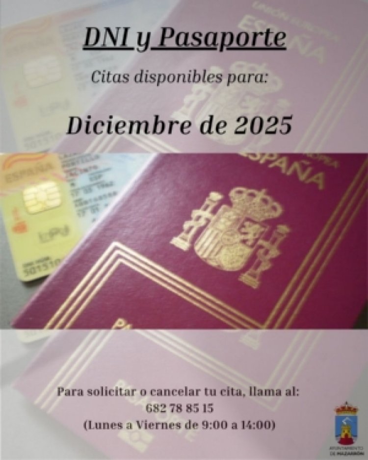 Nuevas fechas para renovación del DNI o Pasaporte en diciembre