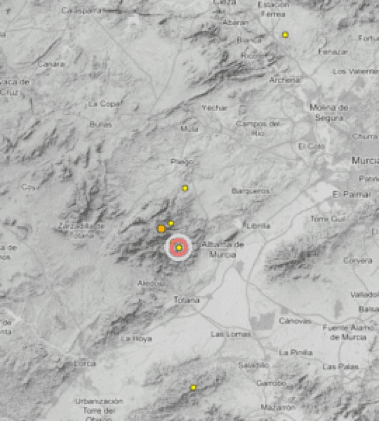 El IGN está prestando especial atención al seguimiento de una serie sísmica en la zona de Totana, Alhama de Murcia y Aledo en las últimas horas.