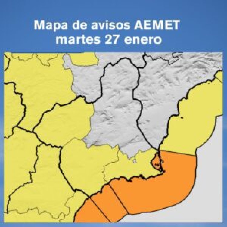 Meteorología emite aviso naranja por temporal en la costa y amarillo por vientos para mañana martes