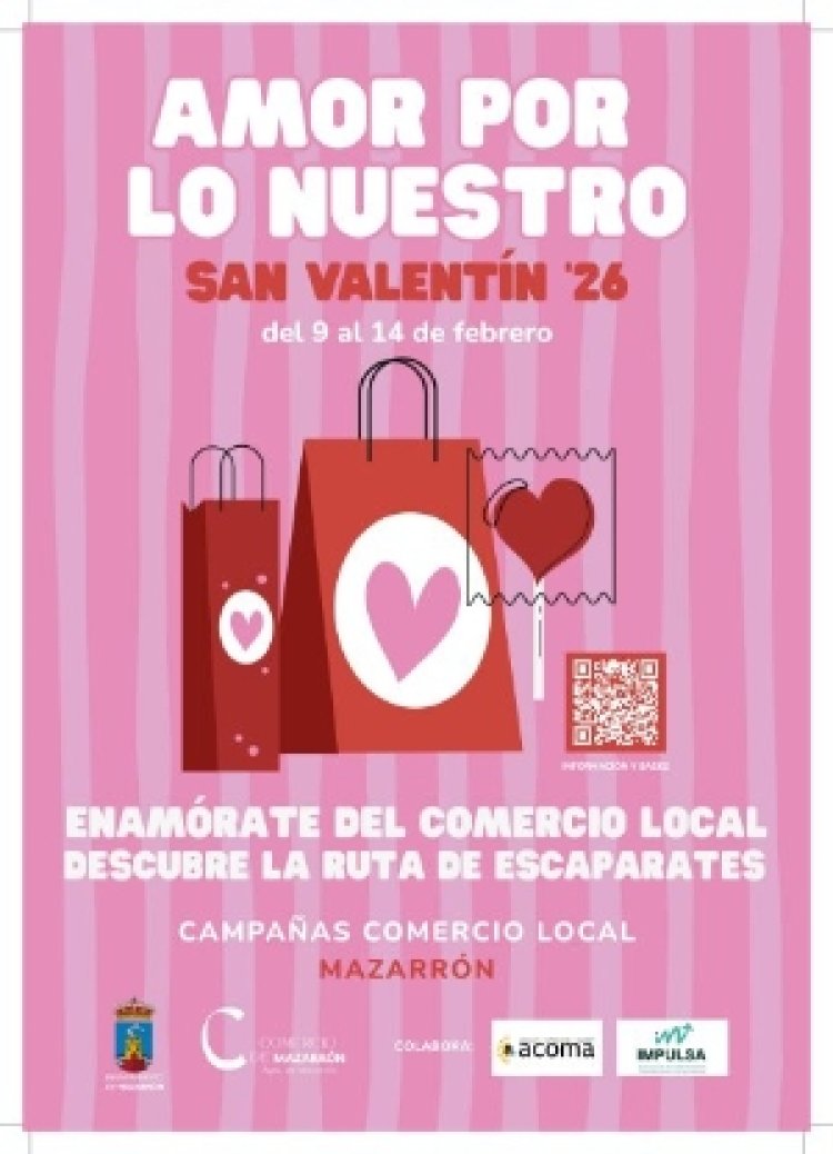 La Concejalía de Comercio lanza la campaña “Amor por lo nuestro” para dinamizar el comercio local en San Valentín
