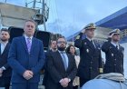 Arriado solemne de bandera con las autoridades a bordo del “Patrullero Formentor”