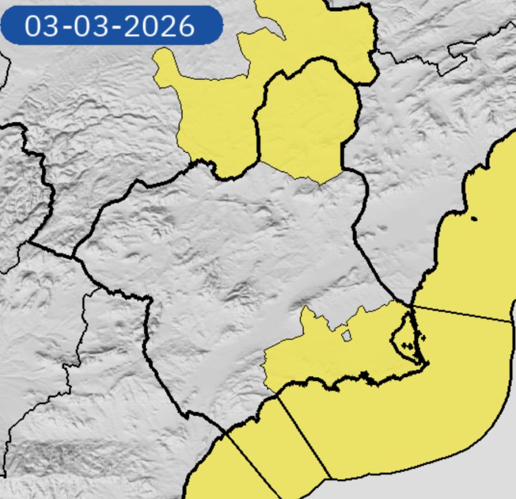 La Agencia Estatal de Meteorología INFORMA de nivel amarillo por fenómenos COSTEROS y VIENTO, el martes 3 de marzo.