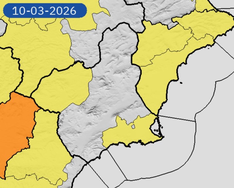 Meteorología actualiza sus avisos para mañana martes por nevadas en el Noroeste y lluvia en Campo de Cartagena y Mazarrón