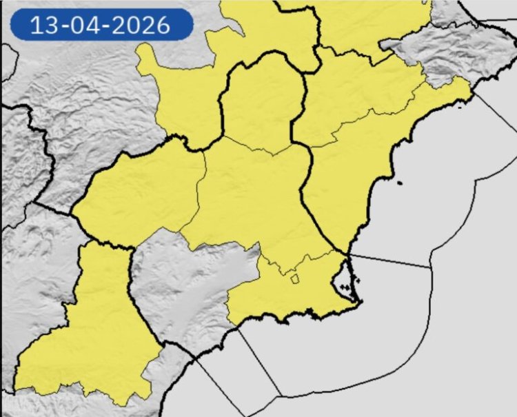 AEMET actualiza avisos: lluvias y viento en la Región de Murcia