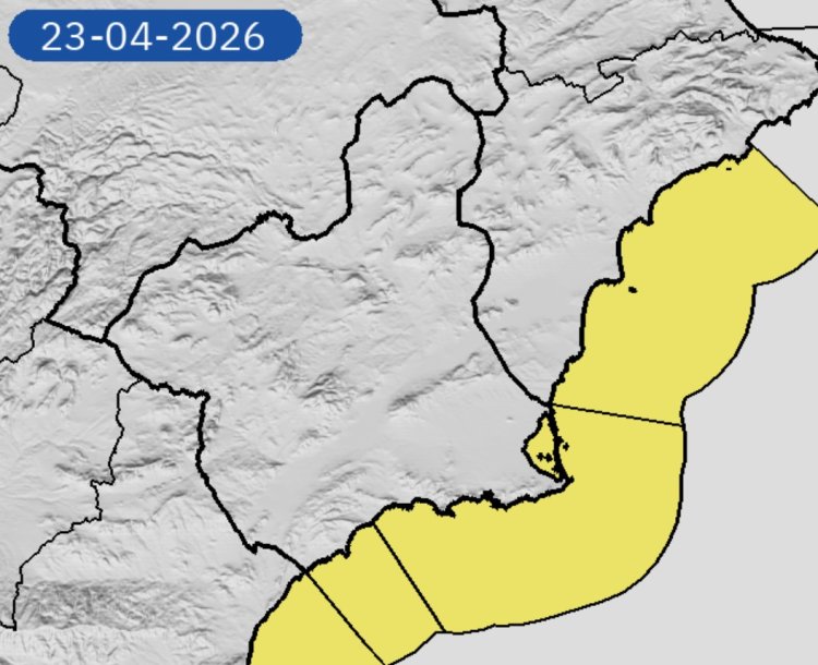 Meteorología advierte de temporal en la costa para mañana jueves (Aviso amarillo)