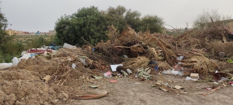 IU-Verdes denuncia abandono y basura junto al IES Antonio Hellín en Puerto de Mazarrón